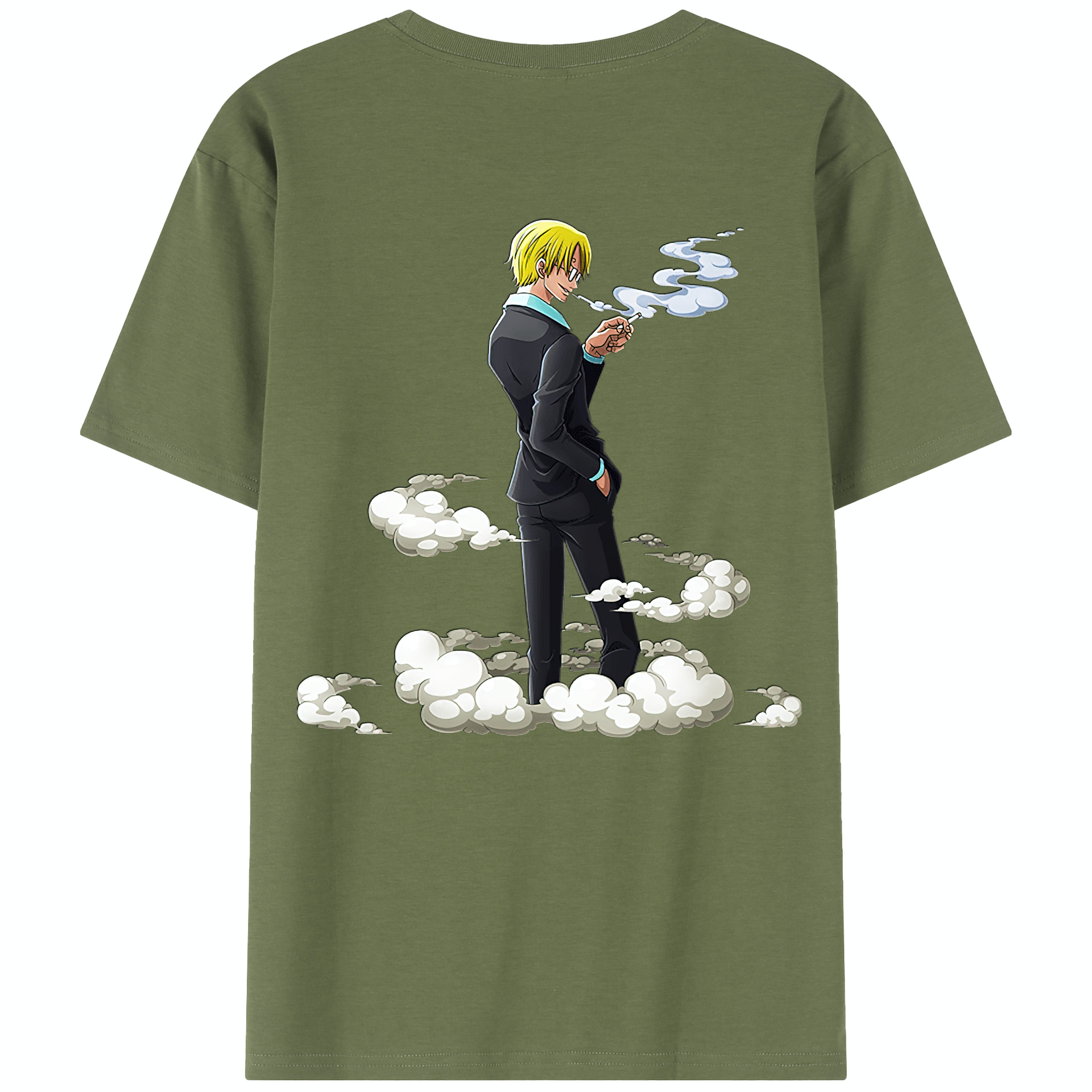 ワンピース サンジ ONE PIECE Sanji 綿100％半袖Tシャツ（背面プリント）